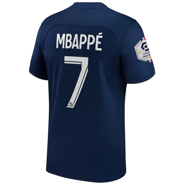 Nike Paris Saint-Germain Kylian Mbappe Home Jersey w/ Ligue 1 Champion Patch 22/23 (Midnight Navy/White)