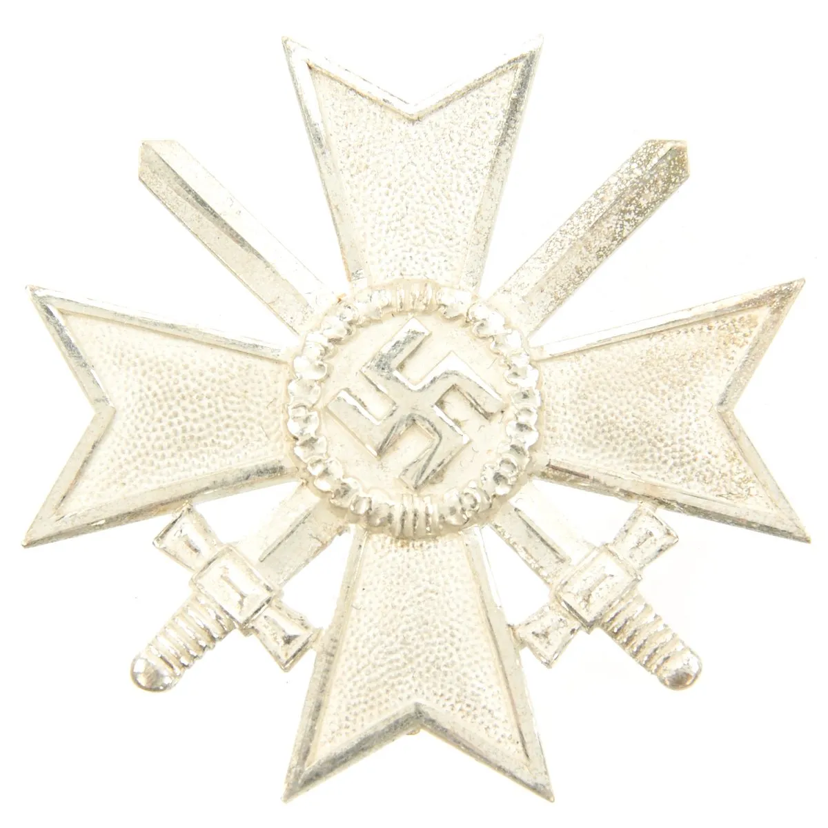 Original German WWII War Merit Cross KvK 1st Class in Silver with Case by Deschler & Sohn of Munich