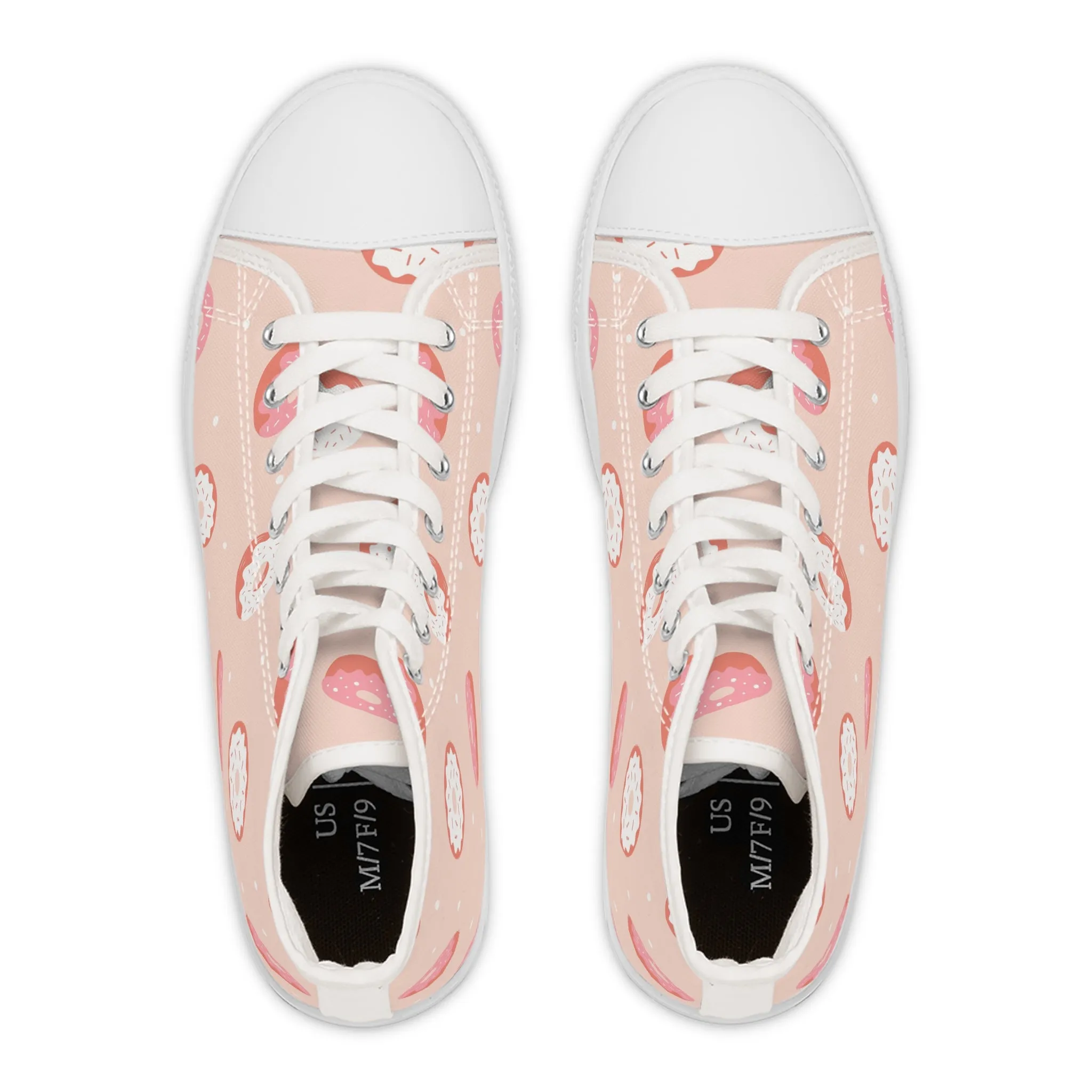 Pink Donuts Women's High Top Sneakers