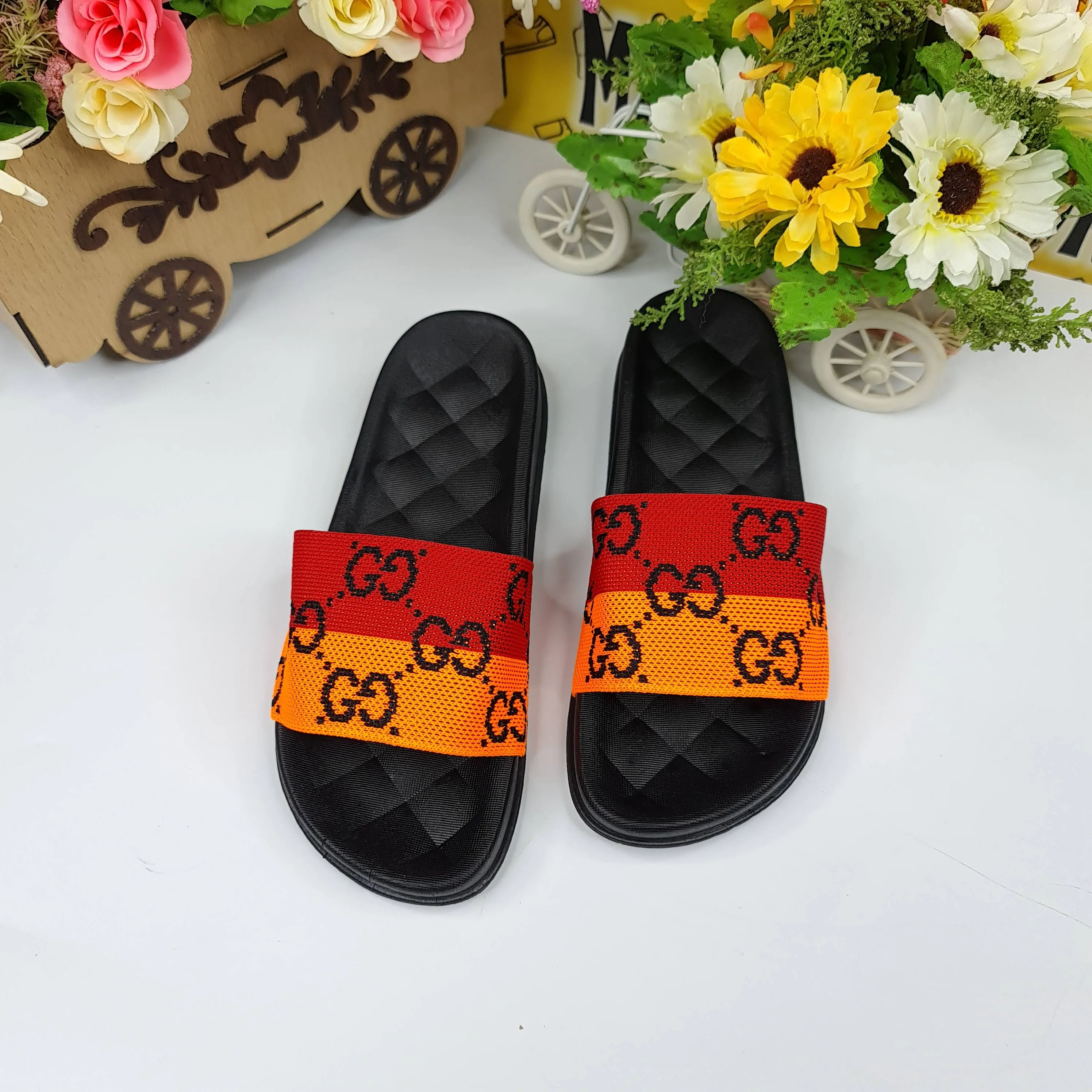 Red/Orange Casual Slides