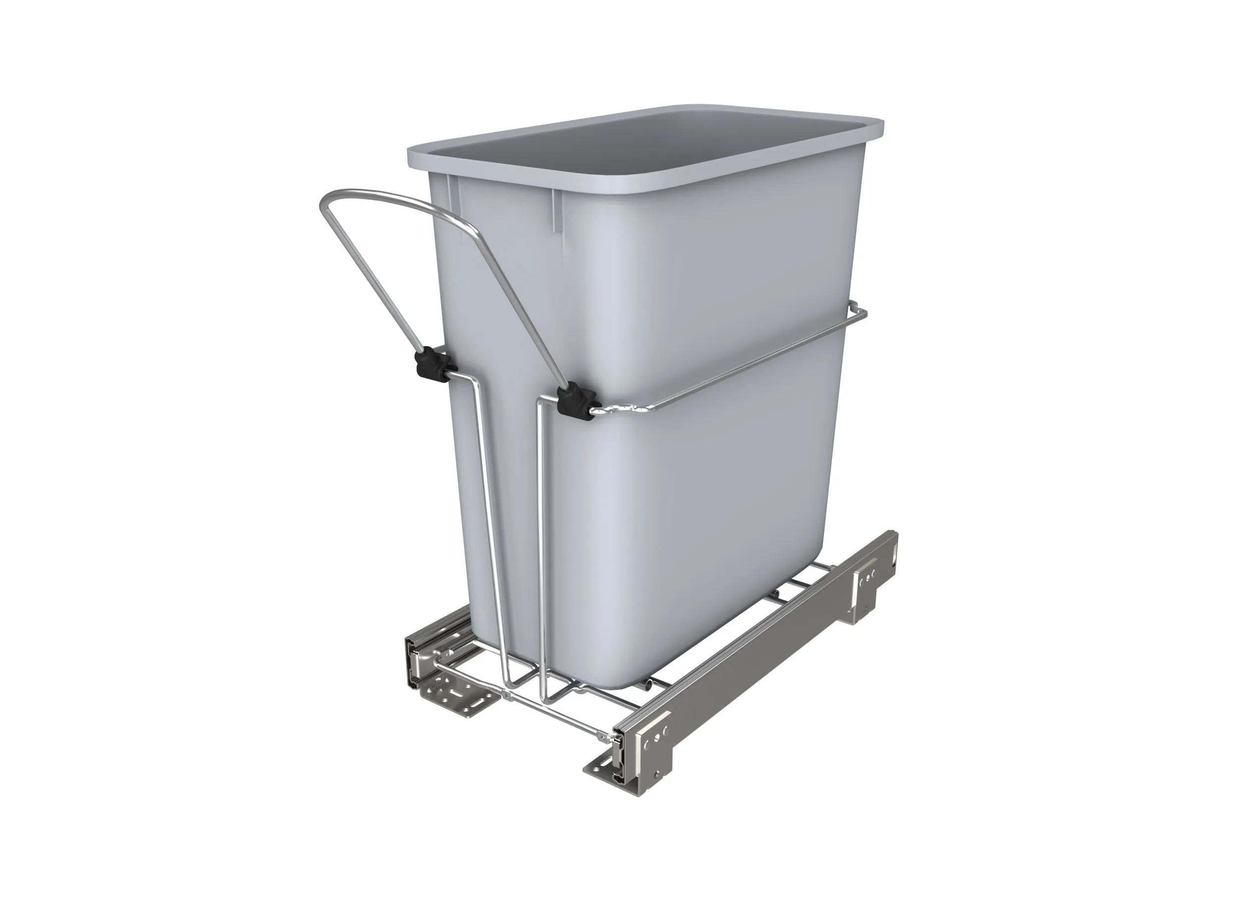 Rev-A-Shelf 20 Quart Universal Waste Container w/Rear Basket RUKD-1420RB-1