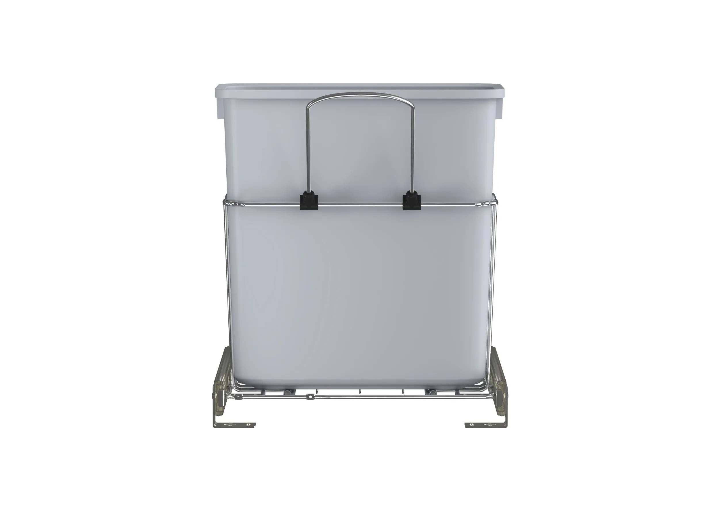 Rev-A-Shelf 20 Quart Universal Waste Container w/Rear Basket RUKD-1420RB-1