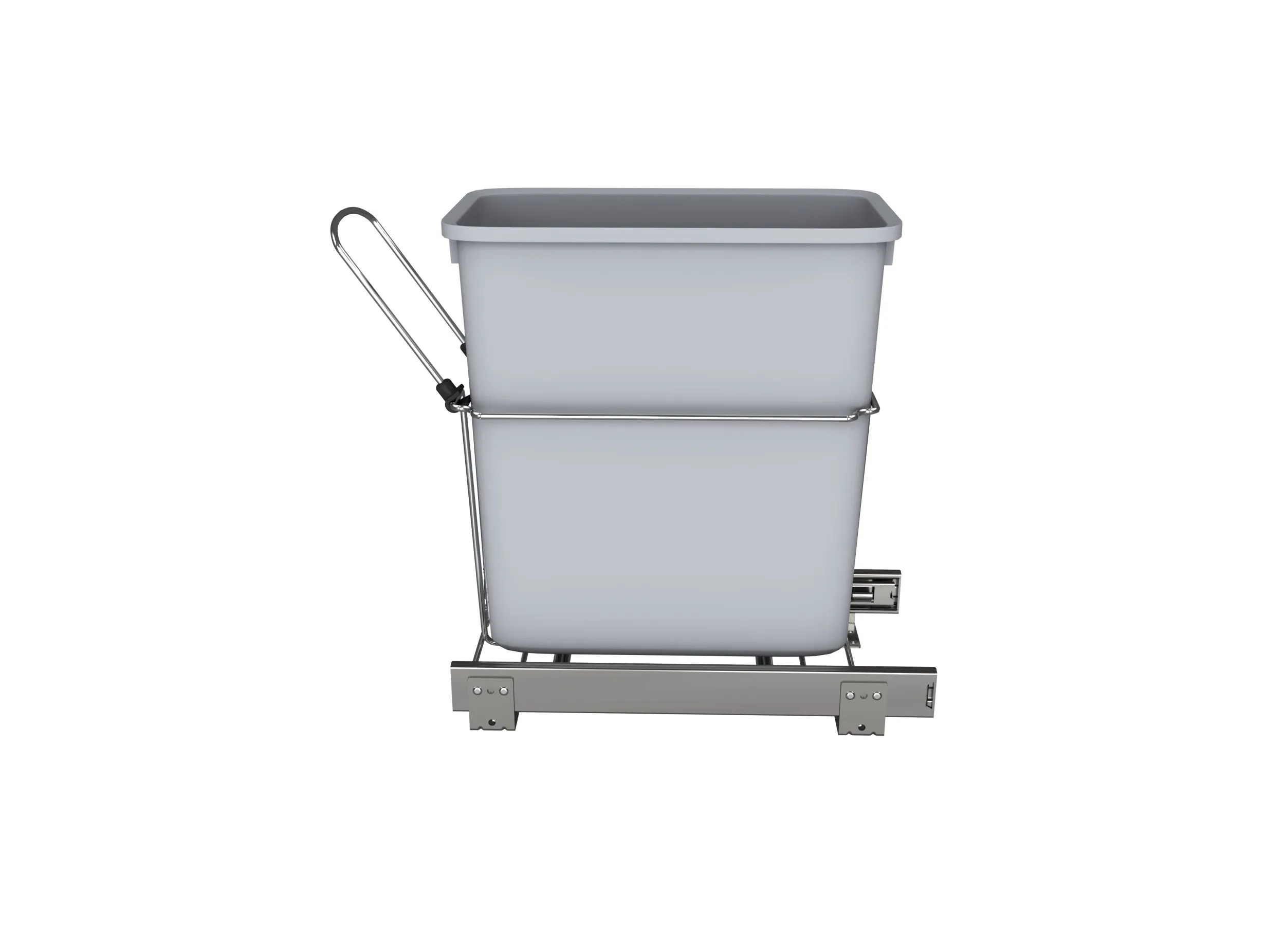 Rev-A-Shelf 20 Quart Universal Waste Container w/Rear Basket RUKD-1420RB-1