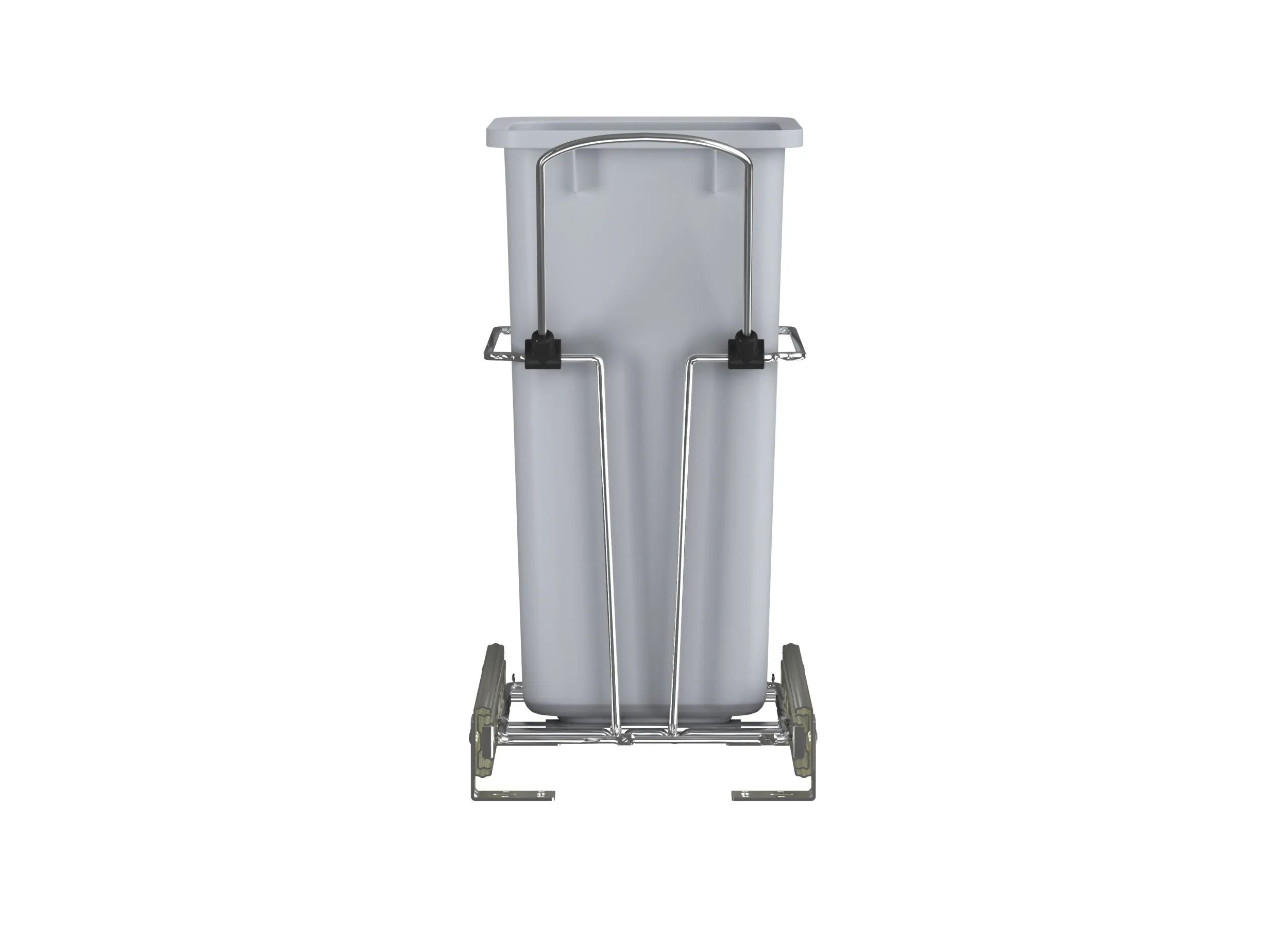 Rev-A-Shelf 20 Quart Universal Waste Container w/Rear Basket RUKD-1420RB-1