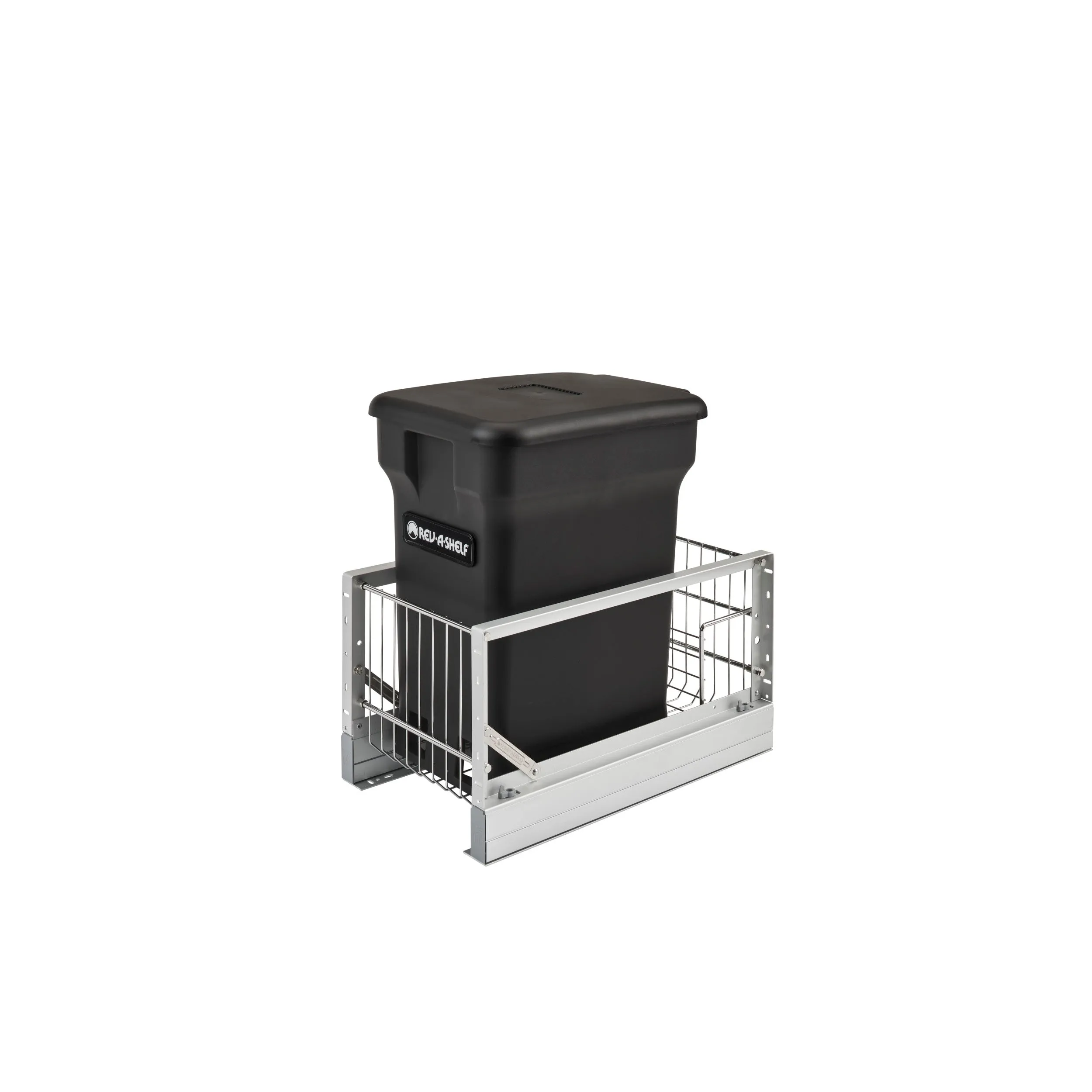 Rev-A-Shelf / 5349-15CKBK-1 / Aluminum Pullout Compost Container w/ Soft-Close