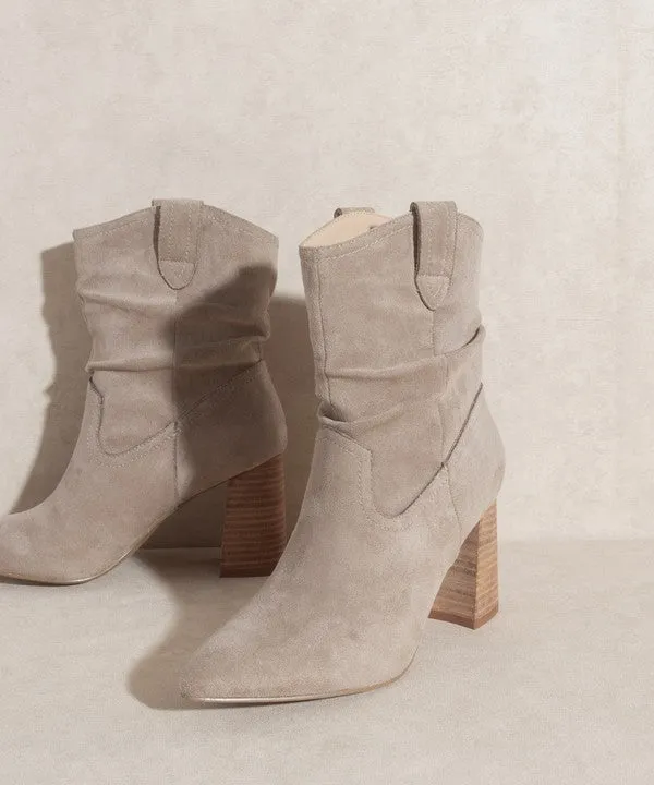 Slip On Western Styled Short Bootie