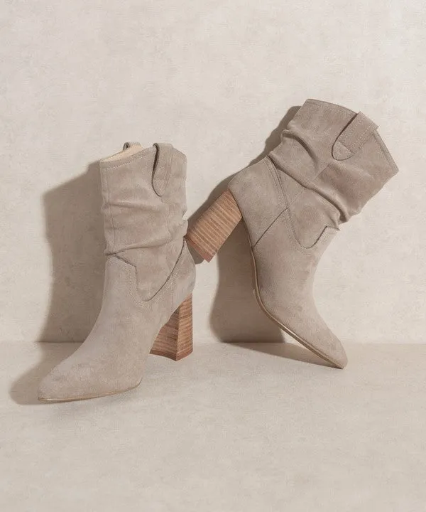 Slip On Western Styled Short Bootie