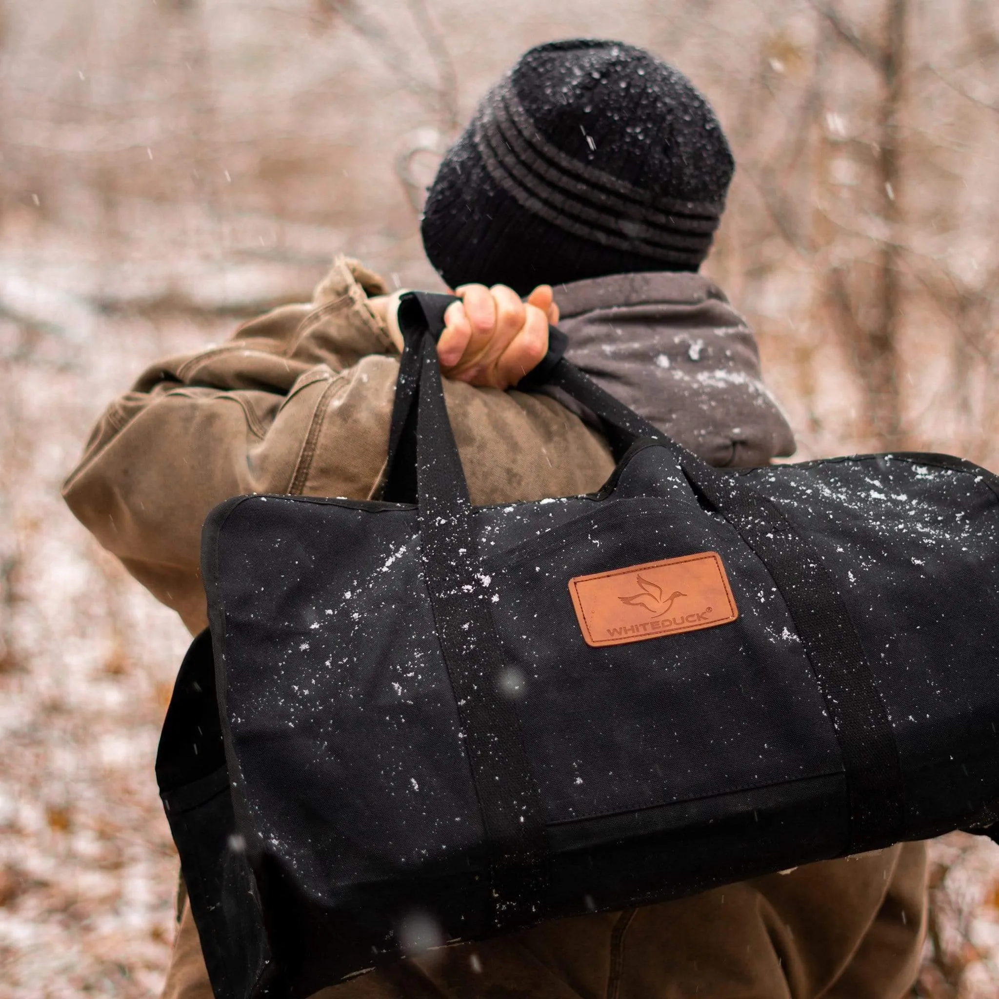 Tote Shape Canvas Firewood Log Carriers