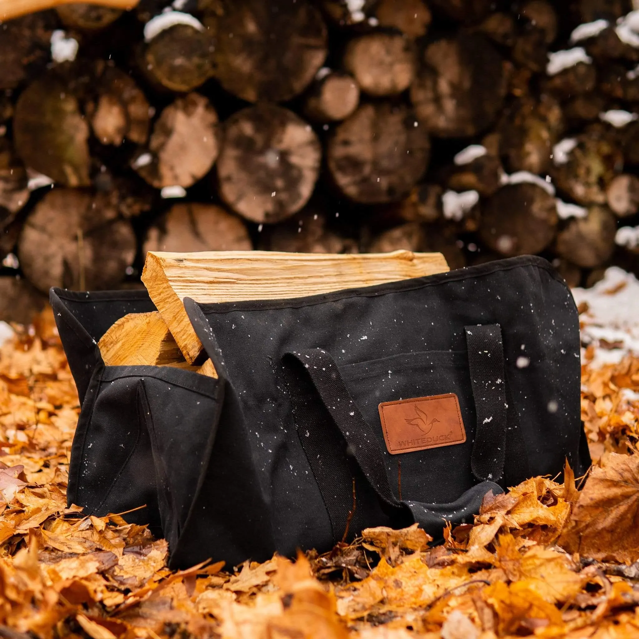 Tote Shape Canvas Firewood Log Carriers