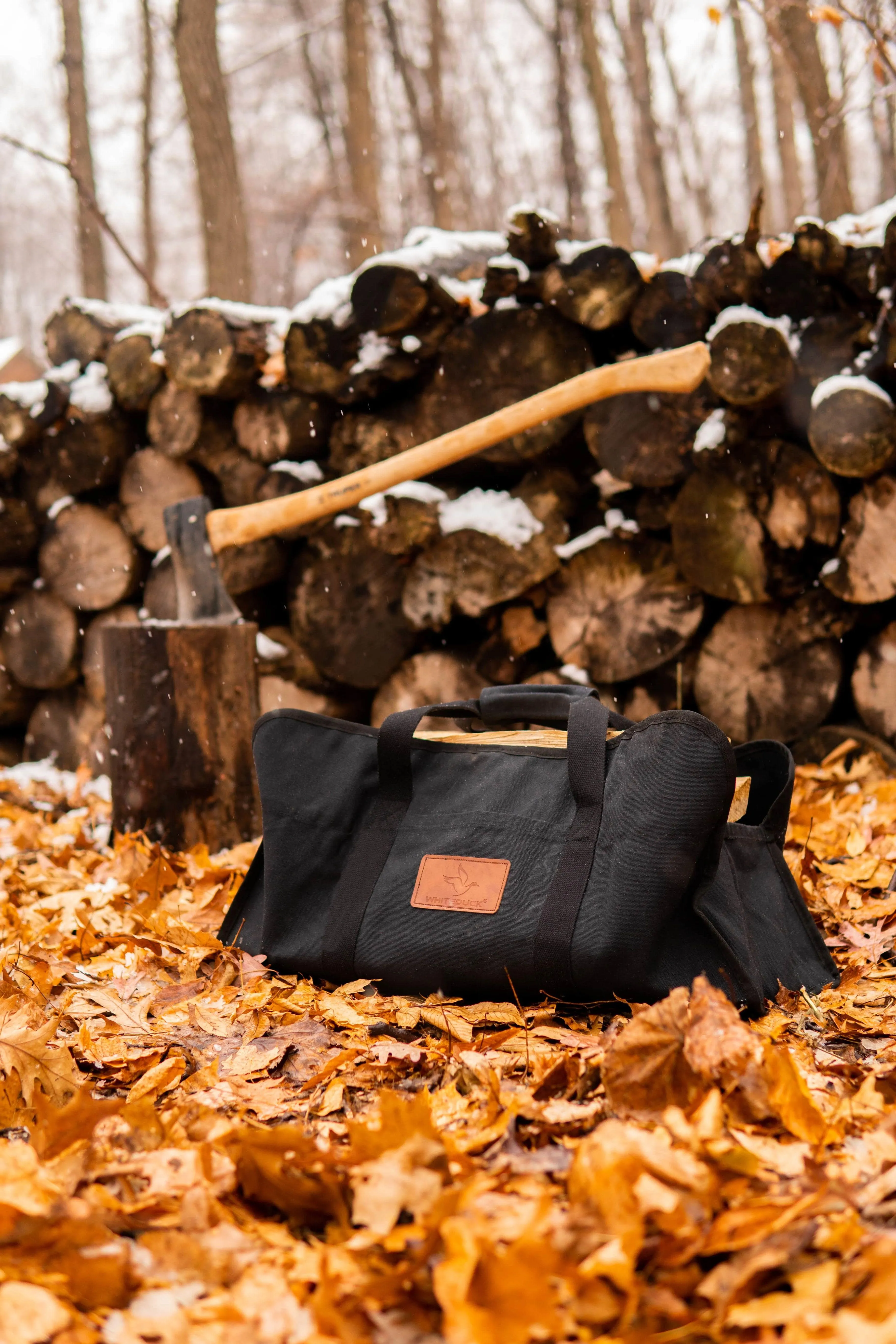 Tote Shape Canvas Firewood Log Carriers