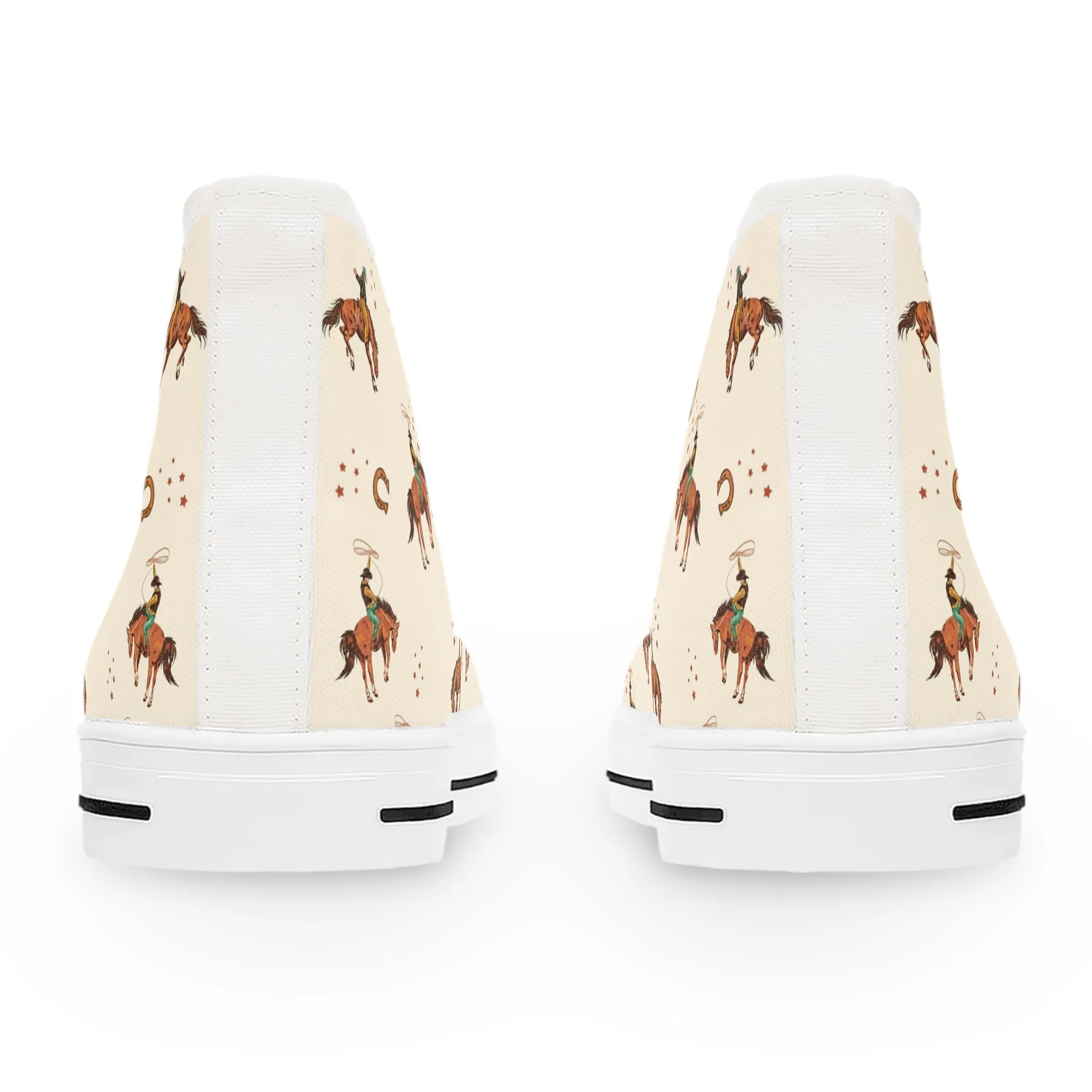 Western Cowboys Horses Women's High Top Sneakers